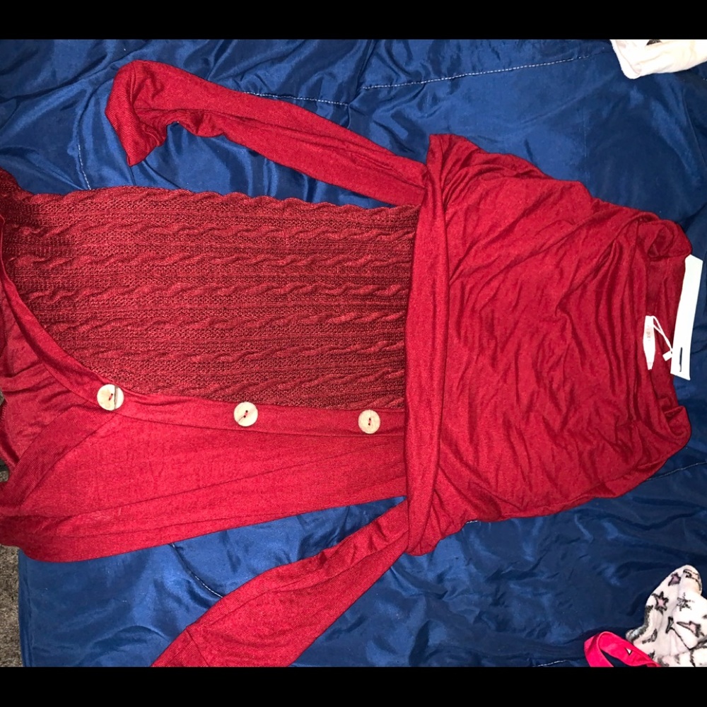 Red sweater dress